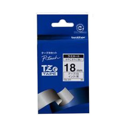 【クリックでお店のこの商品のページへ】TZeテープ TZe-241 18mmテープ 白/黒